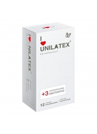 Ультратонкие презервативы Unilatex Ultra Thin - 12 шт. + 3 шт. в подарок - Unilatex - купить с доставкой в Рязани