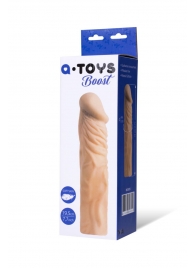 Насадка с ярко выраженной головкой и рельефным стволом - 19 см. - A-toys - в Рязани купить с доставкой