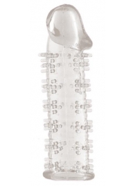 Гелевая прозрачная насадка с шипами - 12 см. - Toyfa Basic - в Рязани купить с доставкой