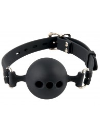Силиконовый кляп-шар с отверстиями для дыхания Silicone Breathable Ball Gag Small - Pipedream - купить с доставкой в Рязани