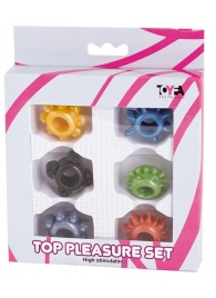 Набор из 6 разноцветных эрекционных колец - Toyfa Basic - в Рязани купить с доставкой