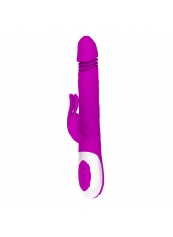 Перезаряжаемый вибратор Adrien с rolling-функцией и клиторальным отростком - 26,7 см. - Baile