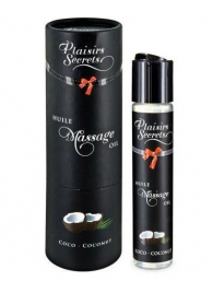 Массажное масло с ароматом кокоса Huile de Massage Gourmande Coco - 59 мл. - Plaisir Secret - купить с доставкой в Рязани