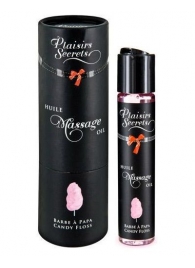 Массажное масло с ароматом сладкой ваты Huile de Massage Gourmande Barbe à Papa - 59 мл. - Plaisir Secret - купить с доставкой в Рязани