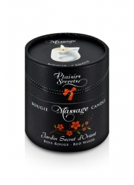 Массажная свеча с ароматом красного дерева Jardin Secret D orient Bois Roug - 80 мл. - Plaisir Secret - купить с доставкой в Рязани