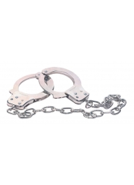 Наручники из металла с длинной цепочкой CHROME HANDCUFFS METAL HANDCUFFS W. KEY - NMC - купить с доставкой в Рязани