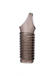 Дымчатая насадка с рёбрышками и подхватом мошонки ToyFa XLover - 12,5 см. - ToyFa - в Рязани купить с доставкой