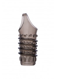 Открытая дымчатая насадка с точками и рёбрами ToyFa XLover - 11,5 см. - ToyFa - в Рязани купить с доставкой