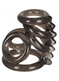 Дымчатая насадка на пенис и мошонку с гребнем Penis Hodenring - Orion - в Рязани купить с доставкой