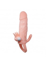 Удлиняющая насадка с вибрацией и маленьким отростком для массажа преданусной зоны - Baile - в Рязани купить с доставкой