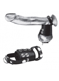 Кольцо на член и мошонку Cock Ring With 2  Ball Stretcher And Optional Weight Ring - BlueLine - в Рязани купить с доставкой