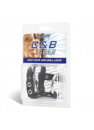 Утяжка на пенис на замочке Duo Cock And Ball Lock - BlueLine - купить с доставкой в Рязани