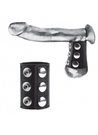 Утяжка на пенис на кнопочках 100% PVC STRAP WITH METAL SNAP - BlueLine - купить с доставкой в Рязани