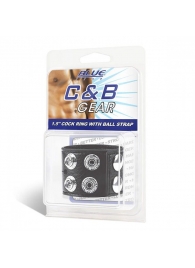 Ремень на член и мошонку 1.5  Cock Ring With Ball Strap - BlueLine - купить с доставкой в Рязани