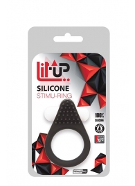 Чёрное эрекционное кольцо LIT-UP SILICONE STIMU RING 1 BLACK - Dream Toys - в Рязани купить с доставкой