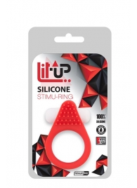 Красное эрекционное кольцо LIT-UP SILICONE STIMU RING 1 RED - Dream Toys - в Рязани купить с доставкой