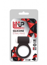 Чёрное эрекционное виброкольцо LIT-UP SILICONE STIMU RING 3 BLACK - Dream Toys - в Рязани купить с доставкой