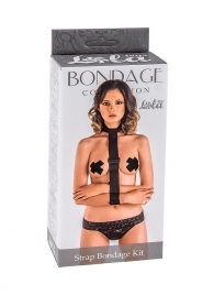 Ошейник с длинной лентой и наручниками Strap Bondage Kit One Size - Lola Games - купить с доставкой в Рязани