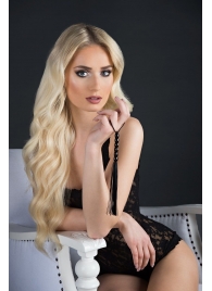 Чёрная мини-плеть из резины Rubber Mini Whip - 22 см. - Blush Novelties - купить с доставкой в Рязани