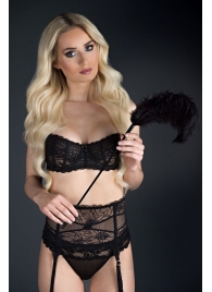 Стек с большим чёрным пером Large Feather Tickler - 65 см. - Blush Novelties - купить с доставкой в Рязани