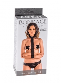 Ошейник с длинной лентой и наручниками Strap Bondage Kit Plus Size - Lola Games - купить с доставкой в Рязани
