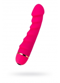 Розовый рельефный вибростимулятор точки G - 16 см. - A-toys