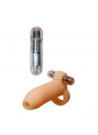 Телесная расширяющая насадка с петлей для мошонки - Pipedream - в Рязани купить с доставкой