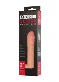 Телесная насадка-удлинитель Extension sleeve с подхватом - 17 см. - Sitabella - в Рязани купить с доставкой