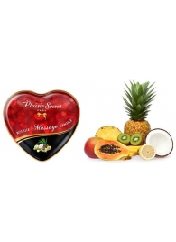 Массажная свеча с ароматом экзотических фруктов Bougie Massage Candle - 35 мл. - Plaisir Secret - купить с доставкой в Рязани