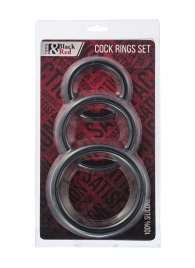 Набор из 3 чёрных эрекционных колец - ToyFa - в Рязани купить с доставкой
