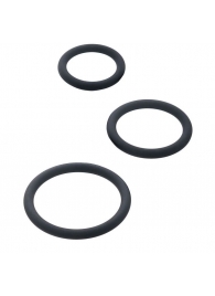 Набор из 3 чёрных эрекционных колец - ToyFa - в Рязани купить с доставкой