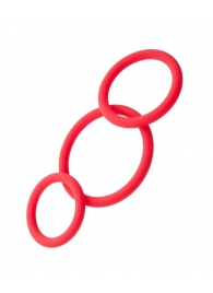 Набор из 3 красных эрекционных колец различного диаметра - ToyFa - в Рязани купить с доставкой