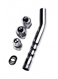 Металлический анальный душ с тремя насадками - ToyFa - купить с доставкой в Рязани
