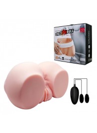 Телесный мастурбатор с двумя любовными тоннелями и вибрацией - Baile - в Рязани купить с доставкой