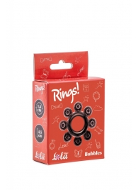 Чёрное эрекционное кольцо Rings Bubbles - Lola Games - в Рязани купить с доставкой