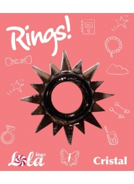 Чёрное эрекционное кольцо Rings Cristal - Lola Games - в Рязани купить с доставкой