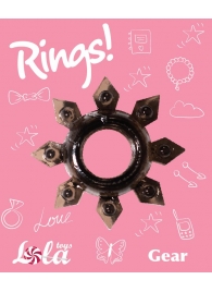 Чёрное эрекционное кольцо Rings Gear - Lola Games - в Рязани купить с доставкой
