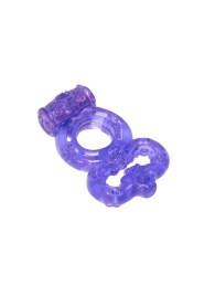 Фиолетовое эрекционное кольцо Rings Treadle с подхватом - Lola Games - в Рязани купить с доставкой