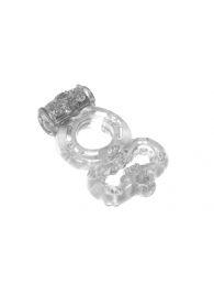 Прозрачное эрекционное кольцо Rings Treadle с подхватом - Lola Games - в Рязани купить с доставкой