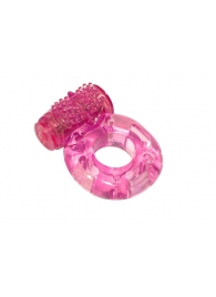 Розовое эрекционное кольцо с вибрацией Rings Axle-pin - Lola Games - в Рязани купить с доставкой