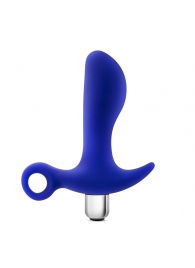 Синий стимулятор простаты с ручкой-кольцом Performance Prostimulator 02 - Blush Novelties - в Рязани купить с доставкой