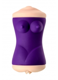 Двухсторонний мастурбатор JOS YARA в фиолетовой колбе - JOS - в Рязани купить с доставкой