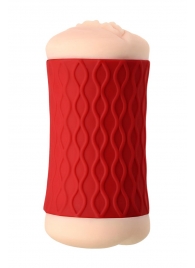 Двухсторонний мастурбатор JOS  NADIN в красном цилиндре - JOS - в Рязани купить с доставкой