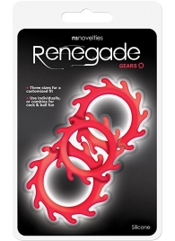 Набор из 3 красных эрекционных колец Renegade Gears - NS Novelties - в Рязани купить с доставкой