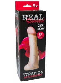 Реалистичная насадка с мошонкой REAL Standard - 18 см. - LOVETOY (А-Полимер) - купить с доставкой в Рязани