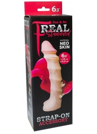 Насадка REAL Standard со спиралевидным узором - 19 см. - LOVETOY (А-Полимер) - купить с доставкой в Рязани