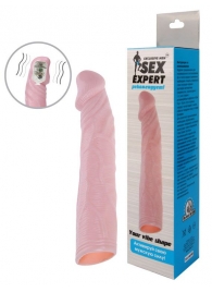 Телесная насадка с вибрацией Sex Expert - 18 см. - Sex Expert - в Рязани купить с доставкой