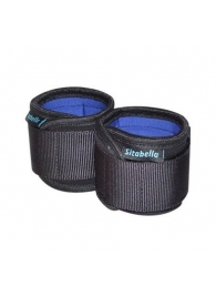 Неопреновые черно-синие наручники - Sitabella - купить с доставкой в Рязани