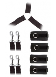 Комплект наручников и поножей LUXURIOUS BED RESTRAINT CUFF SET - Blush Novelties - купить с доставкой в Рязани