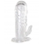 Прозрачная гелевая насадка с клиторальным отростком - 13 см. - Toyfa Basic - в Рязани купить с доставкой